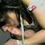 18 Yr LATINA ZARR GAGS, LICKS & SMELLS HER OWN TOES & FOOT IS WRAP TAPE GAGGED & HOG-TIED (D42-4)