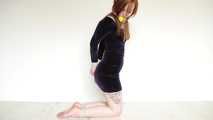 Jane Doe in Velvet Dress and Barefoot Hogtie *BRAND NEW*