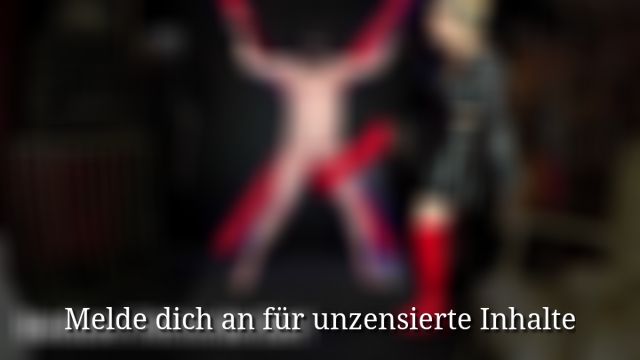 Hardcore Tritt in die Eier!