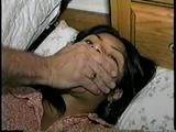 18 Yr OLD AMERICAN INDIAN COLLEGE STUDENT IS MOUTH STUFFED, HANDGAGGED, DUCT TAPE GAGGED, BAREFOOT, TOE TIED UP ON HER DORM ROOM FLOOR (D61-10)