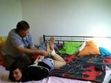 Sunny hogtied