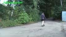 095003 Rock Chick Denise Pees In A Suburban Lane