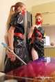 Merida & Hannah - Trash bag cleaning with bondage