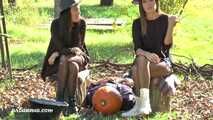 Happy Halloween! Pumpkin head spitting