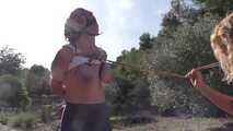 Bondage Walk in the spanish Woods for Zoey Ziptie and Melodie