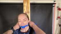 Rachel Adams Poletied and gagged by an Intruder