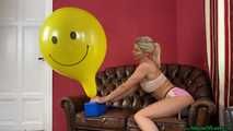overinflating five balloons with the electrical pump