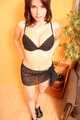 Webcam striptease in black lingerie