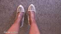 Ebony sexy tease and high heel dangle