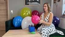 balloon preparing by pump and nail2pop them