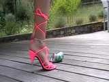Cane soda crush with stiletto heels