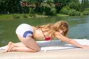 *** OLD STUFF **** WANTED Beautiful LEONIE wearing a sexy shiny nylon shorts and a bikini posing outdoor (Pics) 