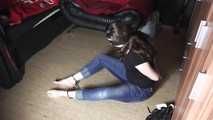 Michelle barefeet in cuffs