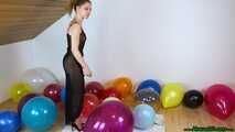 angry girlfriend popping your balloons while smoking