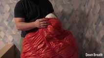 Vacuum bag on sleeping bag