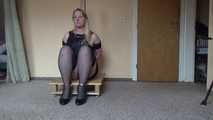Miri cuffed on a pallet 1/2