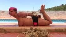 Nova Pink - Hogtied by the Pool Side