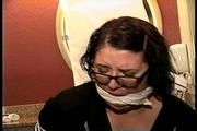 25 YEAR OLD DAY CARE WORKER IS MOUTH STUFFED, HANDGAGGED, TOE-TIED, F0RCED STINKY SHOE SMELLING WHILE TIGHTLY CHAIR TIED (D69-16)