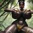 GoL Hot african woman dancing in the jungle