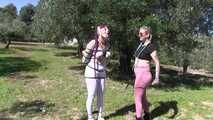More Bondage Walk Training in a public Park for Maya
