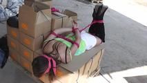 Susi hogtied on box 2/2