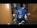 03:00 Min. video with Simone tied and gagged in a shiny down jacket