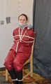 Lady Nadja hard bound and multiple gagged in AGU rainwear