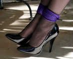 French Maid Lorelei Bound and Gagged Outdoors - Photoset by Eric Holman