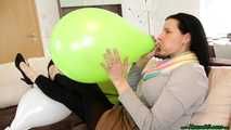 balloon playing and popping with a Blow2Pop