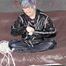 MARA arranges her ropes wearing a really shiny black rain pants and rain jacket (Pics)