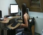 Yvette in the office