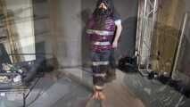 Aiyana bound, gagged, vibed and satisfied :) in a shiny nylon Downjacket