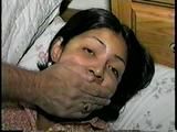 18 Yr OLD AMERICAN INDIAN COLLEGE STUDENT IS MOUTH STUFFED, HANDGAGGED, DUCT TAPE GAGGED, BAREFOOT, TOE TIED UP ON HER DORM ROOM FLOOR (D61-10)