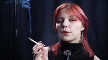 Red Elegance: Yuliana’s Smoking Ritual