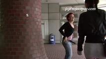 078006 & 079004 Rachel Evans & Anna Take Turns To Pee At An Office Complex