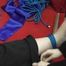 Claudia tied to bar 1/2