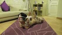 Her first ever supertight Hogtie !