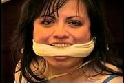 29 Yr OLD FEISTY BBW SHARON GETS MOUTH STUFFED, CLEAVE GAGGED, BAREFOOT WHILE TIED ON THE BED (D69-2)