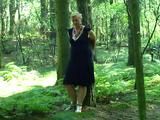 Cuffed to a tree