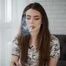 3 clips in 1 compilation of smoking cork 100mm cigarette in apartment