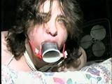 314 LB BARB GETS RING&TUBE-GAGGED, CROTCH ROPED, HOG-TIED & FONDLED (D23-12)