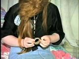 DOLL FACE APRIL TAPES UPS, GAGS & HANDCUFFS HERSELF (D20-11)