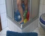 Ballons in der Dusche