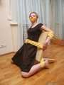 Alice Lee - Dress-wearing beauty gets tied to a table