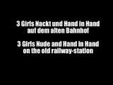 3 girls nude at the railway-station