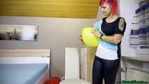 sit2pop B12 and B14 in black leggings on the chair