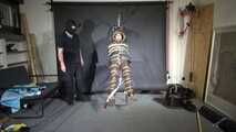 Aiyana bound, gagged and vibed in shiny nylon Downwear