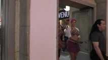 Breasts Bound Public Bondage Walk at Venus