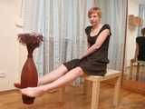 Alice Lee - Dress-wearing beauty gets tied to a table