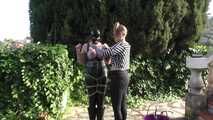More Bondage Walk Training with tightly bound Tits for Slave Eva